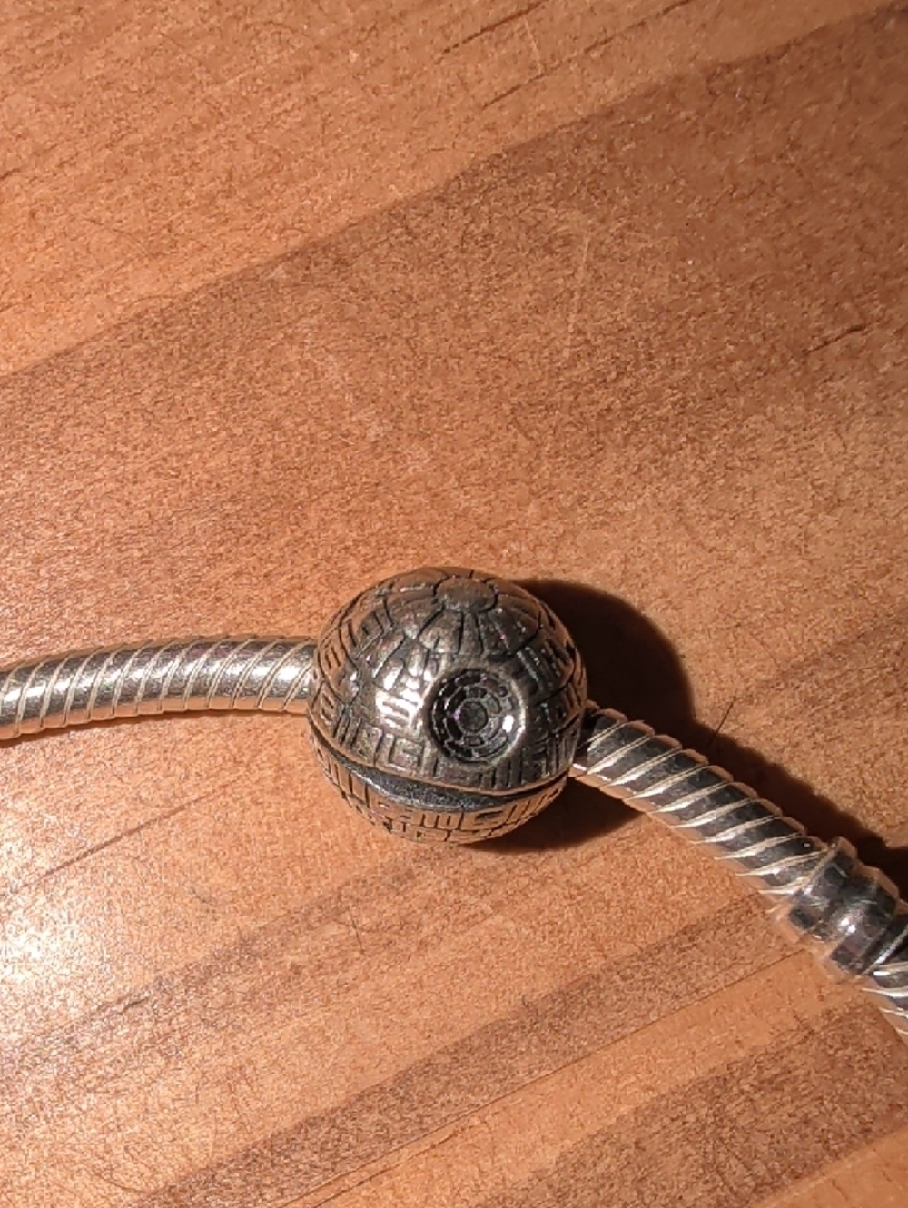 PANDORA STAR WARS Sterling Silver Twisted Charm CLASP Bracelet - Silver - Picture 5 of 6